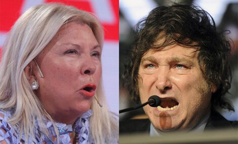 Milei acusó a Carrió de tener 20 custodios y la CC le contestó: “Guapo con los jubilados”