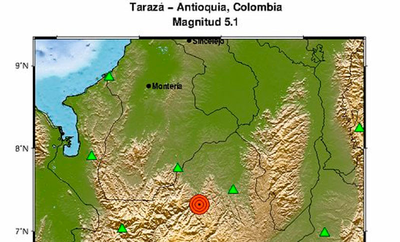 Un sismo de magnitud 5.1 sacudió a varias ciudades de Colombia