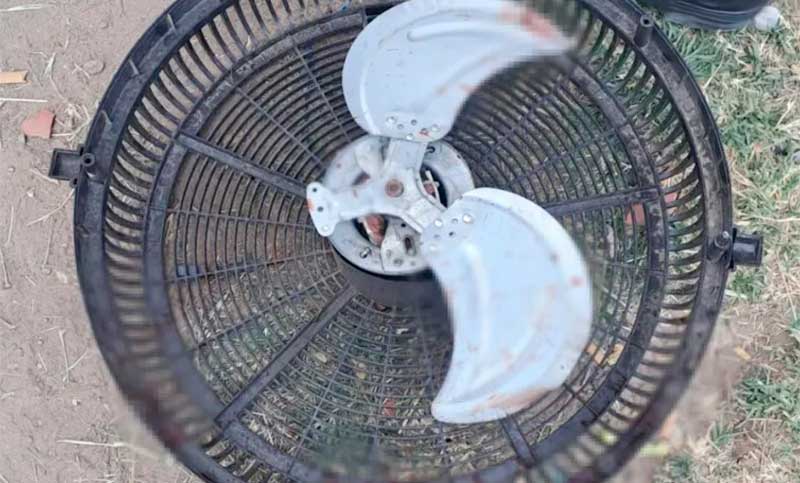 Un hombre murió al impactarle en su pecho un aspa de un ventilador