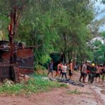 Capitán Bermúdez: a causa de la tormenta, un árbol cayó sobre una casa e hirió a dos niños