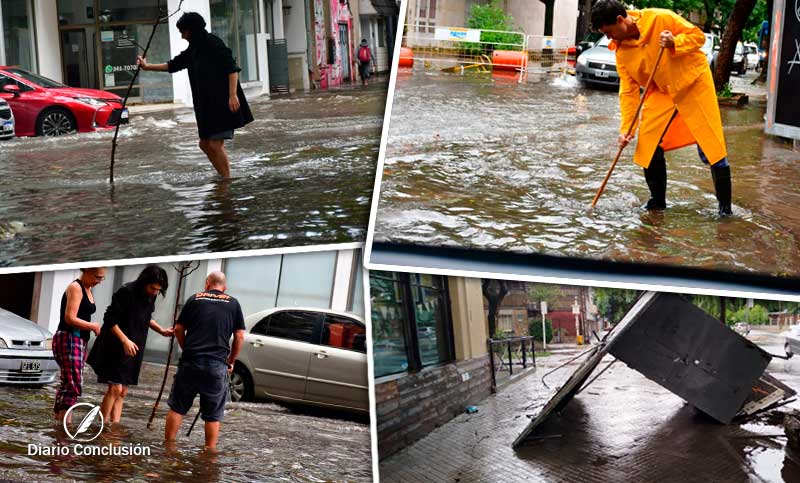 Tremenda tormenta: grandes anegamientos, árboles caídos y cortes de luz y agua en casi todos las barrios de Rosario