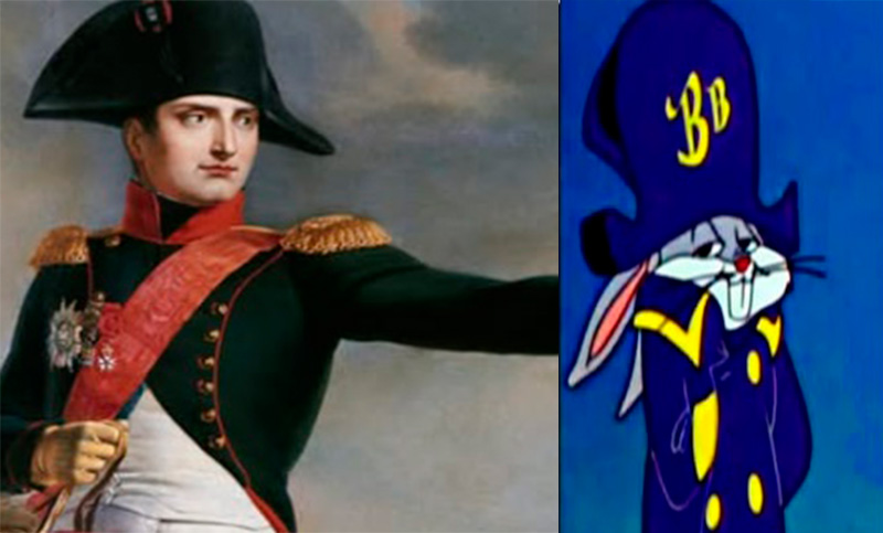 Napoleón y su derrota en la batalla contra los conejos