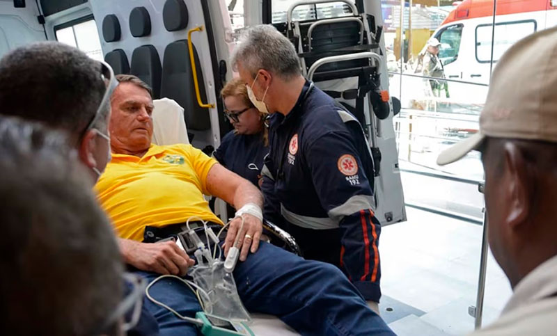 Jair Bolsonaro fue internado en el norte de Brasil, tras una descompensación