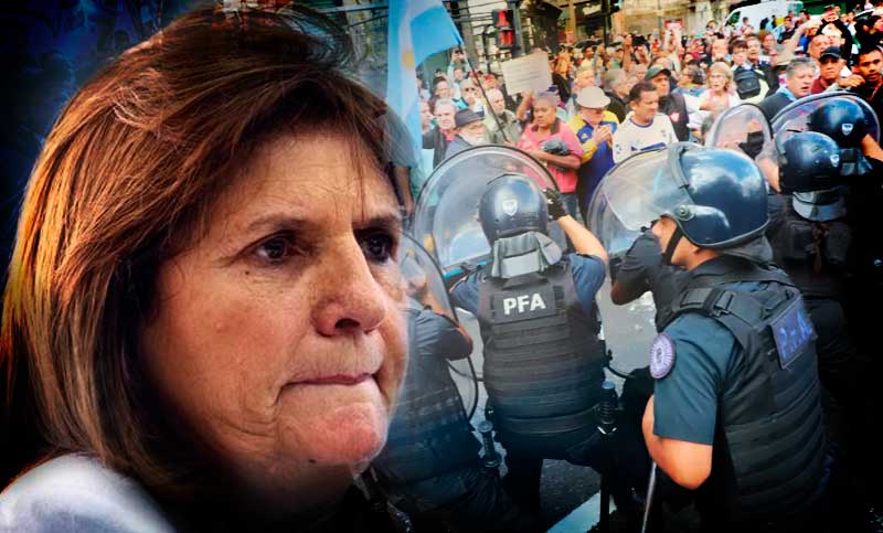Prohíben que Patricia Bullrich esté a cargo del operativo de seguridad de la próxima marcha de jubilados