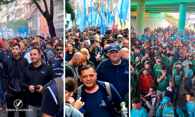 Paro general en Rosario: marchas con gran convocatoria en distintos puntos de la ciudad