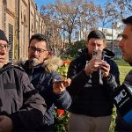 Polémico momento con la prensa que quería ingresar a la escuela donde votó Aleart: “Es insólito”