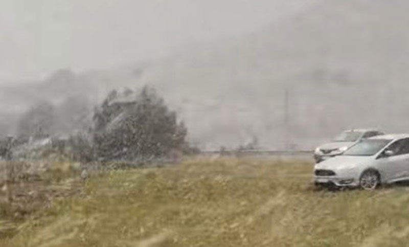 Por la ola polar, se registró nieve en localidades de la provincia de Buenos Aires