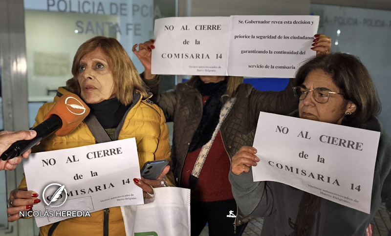 Vecinos de barrio Belgrano se manifestaron contra un posible cierre de la Comisaría 14: «Estamos desprotegidos»