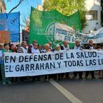 Reclamo en defensa de la salud pública y del Garrahan en Rosario
