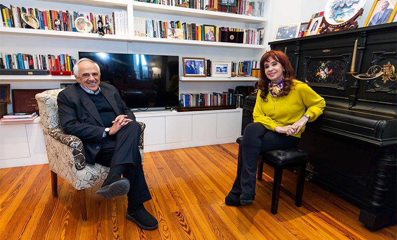 Cristina Kirchner recibió al ex presidente colombiano Samper y agradeció su solidaridad