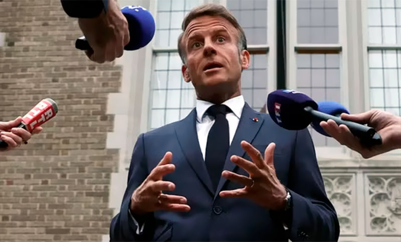 Macron afirma que la reunión Putin-Zelensky es posible realizarla en dos semanas
