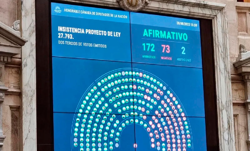 Uno por uno: ¿quiénes fueron los diputados que votaron en contra de la emergencia en discapacidad?