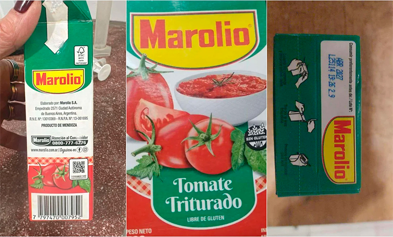 Piden no consumir ni vender el tomate triturado Marolio, tras detectar contaminación con gusanos