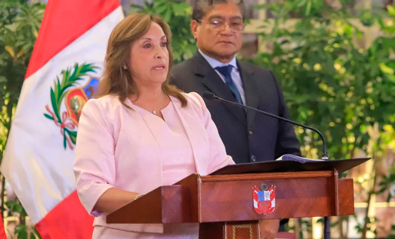 Boluarte ratificó que Perú no cederá «ni un centímetro» de su territorio