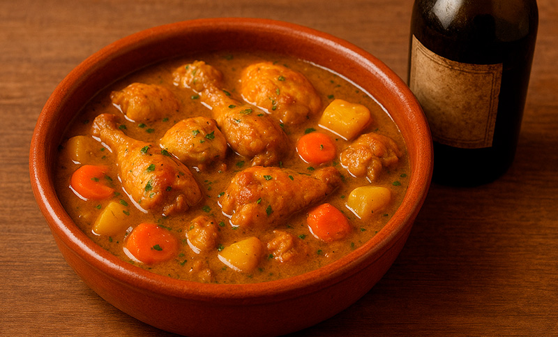 Historias al plato: “Pucherito de gallina con viejo vino carlón”