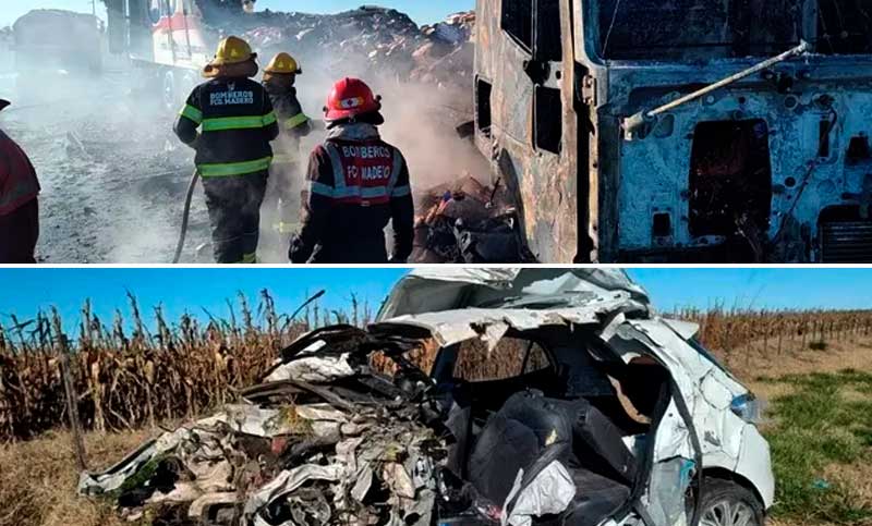 Una familia viajaba desde el sur a Rosario para ver el clásico: el padre y los dos hijos murieron al chocar contra un camión