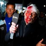 Brutal agresión a un periodista de América TV durante el acto de Milei en Moreno
