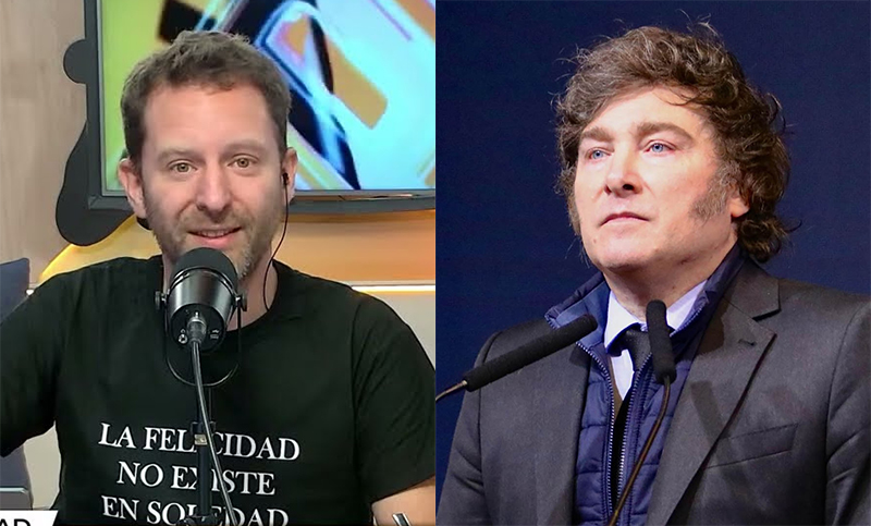 Milei denunció a un periodista, que lo desafió a conectarse a una audiencia virtual: “Tenga coraje”