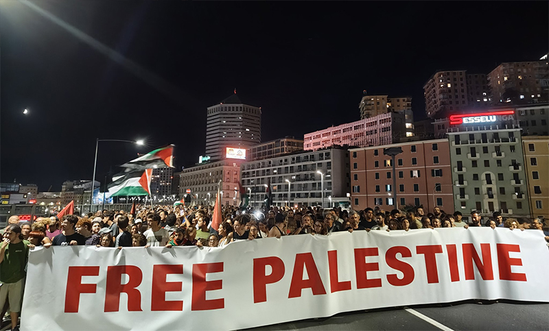 La confederación sindical más grande de Italia hizo un paro nacional en solidaridad por Palestina