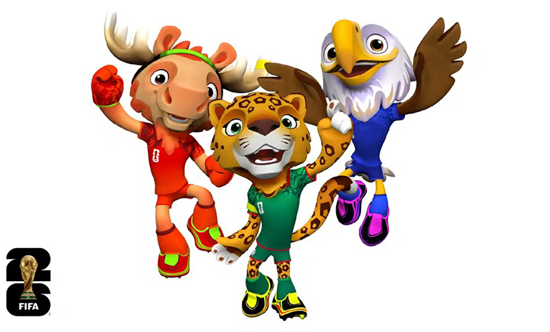Maple, Zayu y Clutch: presentaron a las mascotas del Mundial 2026