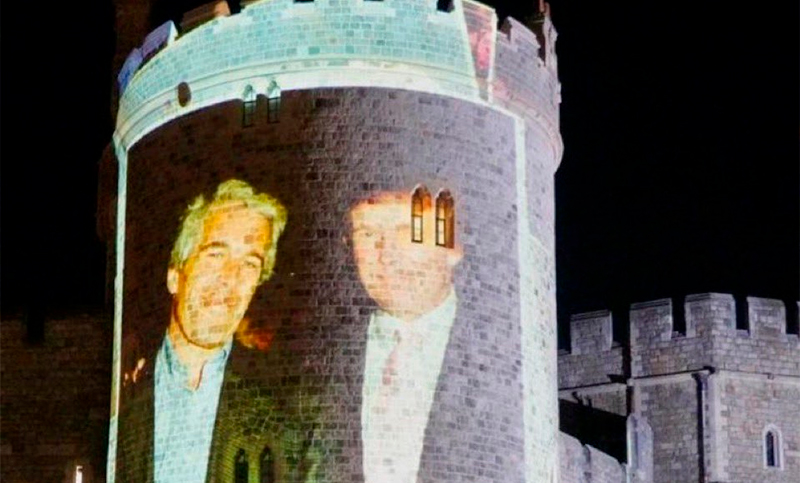 Trump no es bienvenido en Londres: proyectaron sobre el palacio real imágenes del mandatario con Jeffrey Epstein
