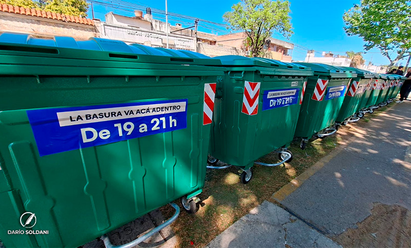 Presentaron más de 170 nuevos contenedores de basura en zona sur