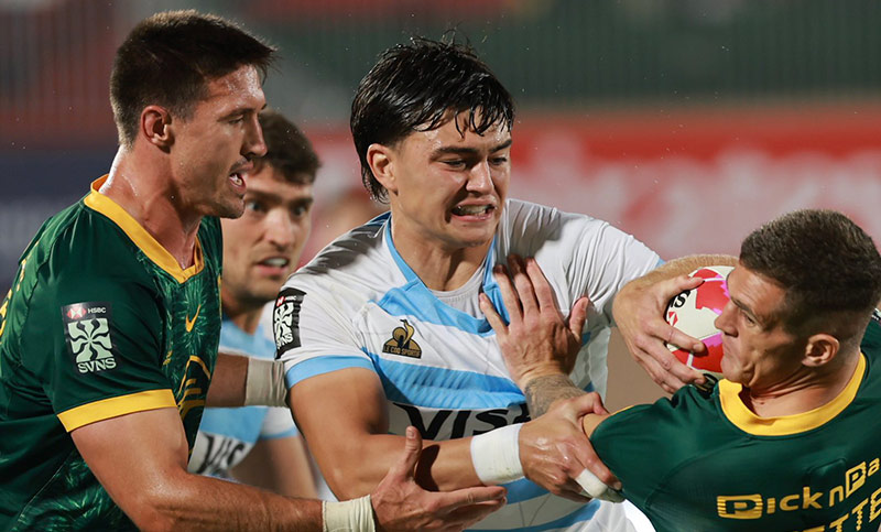 Los Pumas 7s vencieron a Sudáfrica en el Circuito mundial de Dubái
