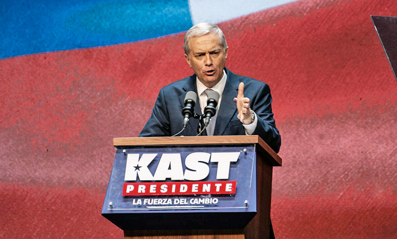 Kast promete orden, restablecer el respeto de la ley en Chile y que no habrá privilegios políticos ni judiciales