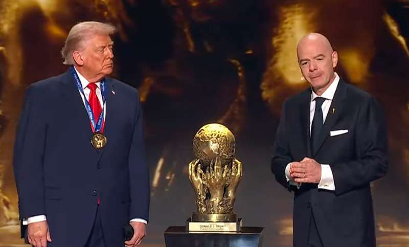 Trump e Infantino, juntos en la ceremonia inaugural