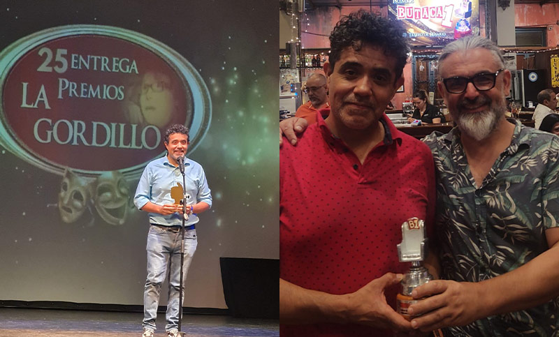 Al actor rosarino Cristian “Gato” Molina fue distinguido con dos importantes galardones
