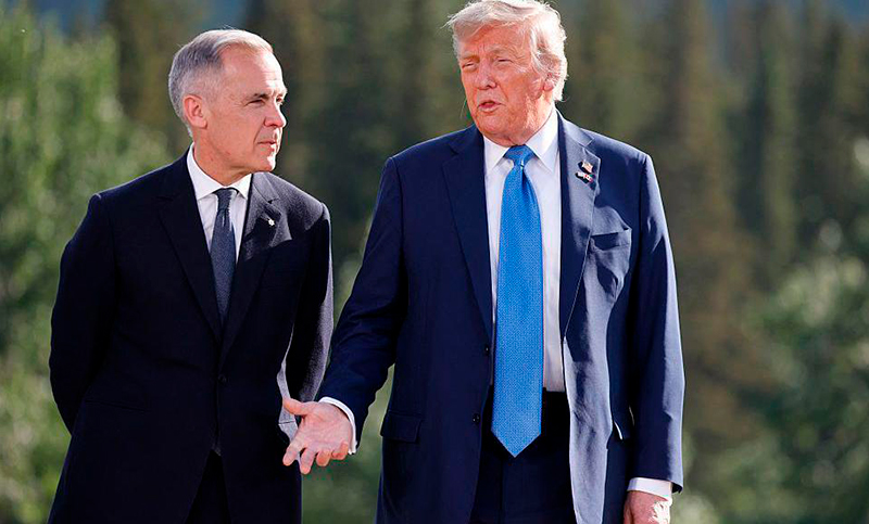 Trump anunció aranceles para Canadá en caso de que firme un acuerdo comercial con China