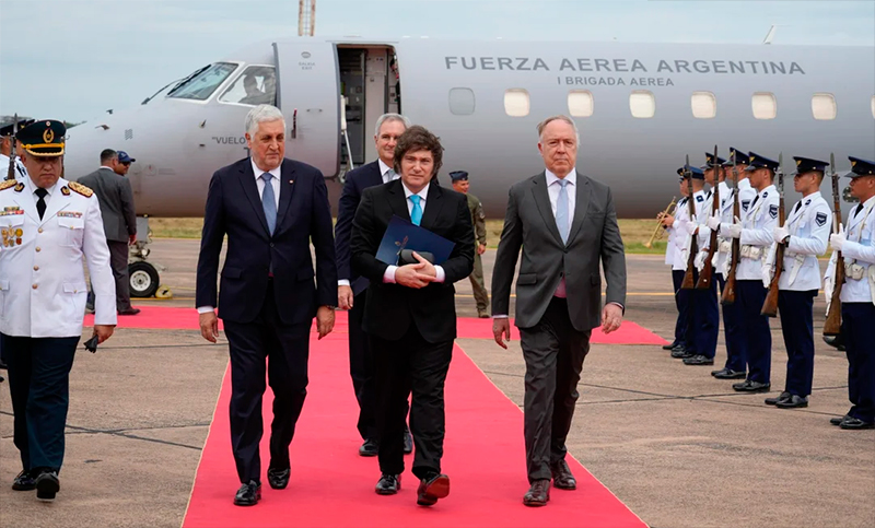 Milei arribó a Paraguay para firmar el acuerdo Mercosur-Unión Europea