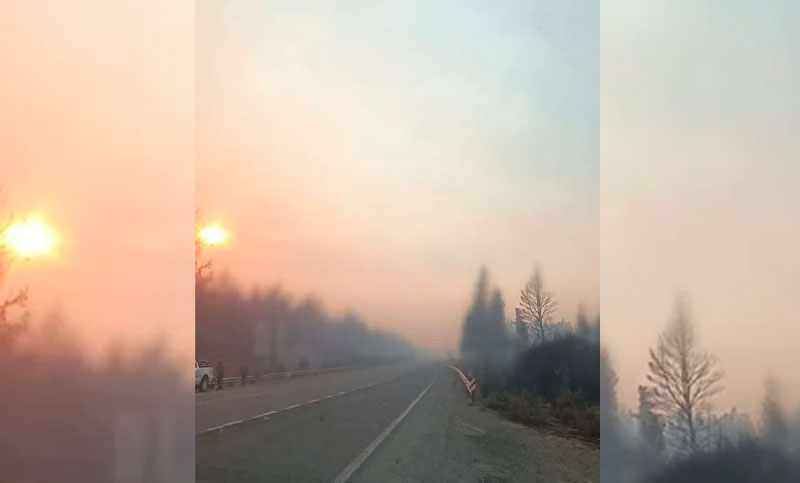 Fuego fuera de control en Chubut: la Ruta 40 bajo extrema precaución