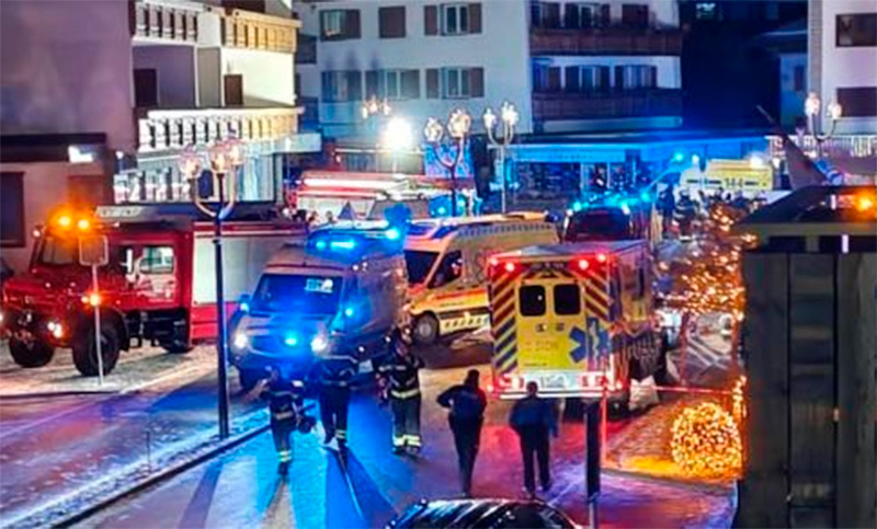 Tragedia en Suiza: ascienden a más de 40 los muertos por el incendio en el bar Crans-Montana
