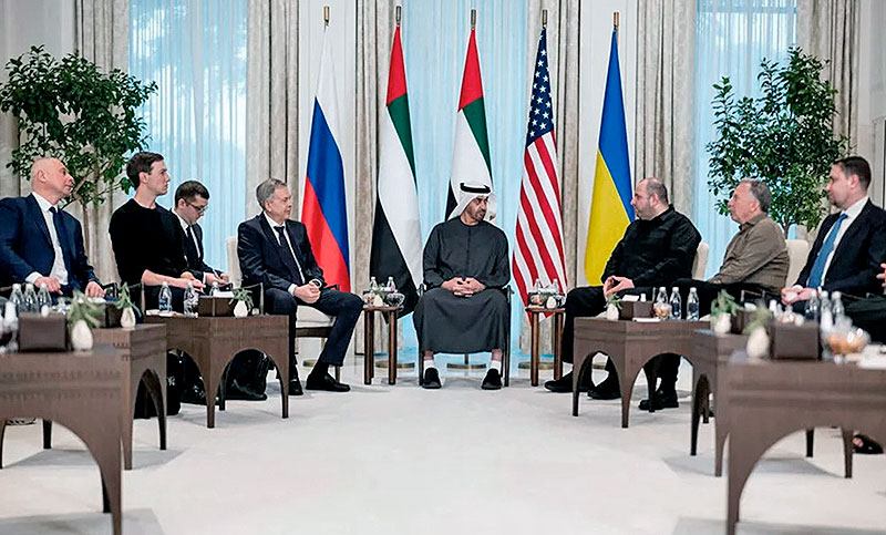 Rusia y Ucrania comienzan la segunda ronda de conversaciones mediadas por Estados Unidos en Abu Dhabi