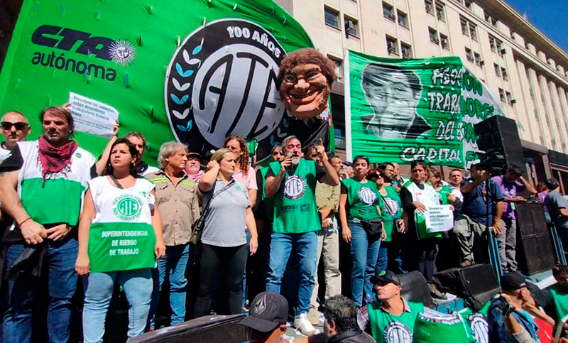 ATE ratificó el paro y movilización para este miércoles contra la reforma laboral