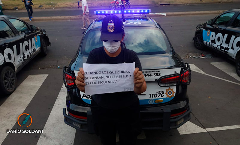 Policías mantienen la protesta y piden una mejora del básico: “No se habló ni de porcentaje ni de montos”