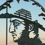 Una lágrima en San Lorenzo: un artista rosarino intervino la silueta de San Martín 