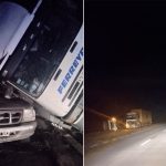Autopista a Córdoba: volcaron cinco camiones en medio del fuerte temporal