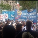 Gremios rosarinos se movilizaron en la ciudad contra la reforma laboral