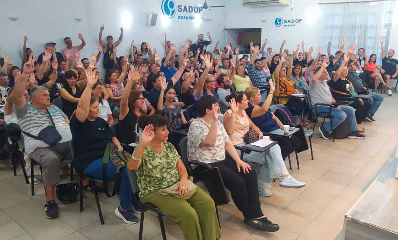 Sadop Rosario rechazó la oferta salarial del Gobierno provincial y se adhiere al paro del 2 de marzo