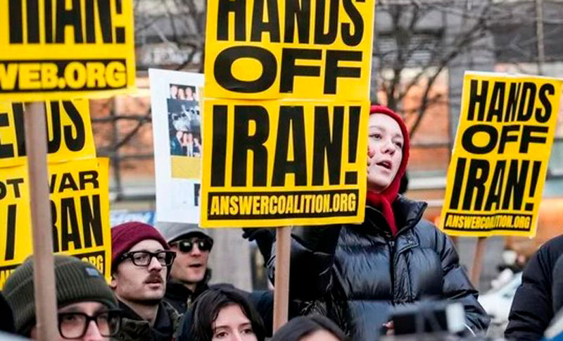 Manifestantes estadounidenses salieron a las calles para oponerse a la guerra contra Irán