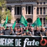 Trabajadores de Fate fueron reprimidos mientras se manifestaban frente a la Secretaría de Trabajo