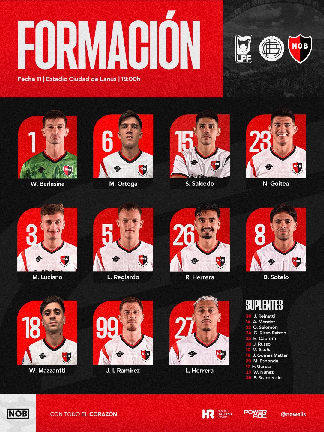 Equipo confirmado para Newell's