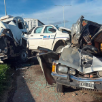 Choque en cadena en la autopista Rosario-Santa Fe: un hombre debió ser rescatado y trasladado en helicóptero al Heca