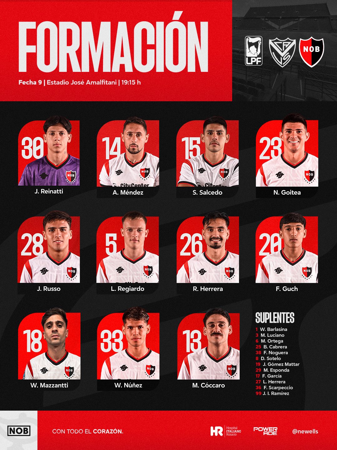 Equipo confirmado para Newell's