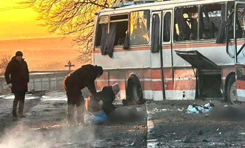 Rusia acusa a Ucrania de atacar con un dron un autobús que transportaba niños bielorrusos