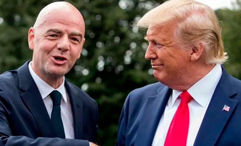 El presidente de la Fifa confirmó que entregará la Copa del Mundo junto a Donald Trump
