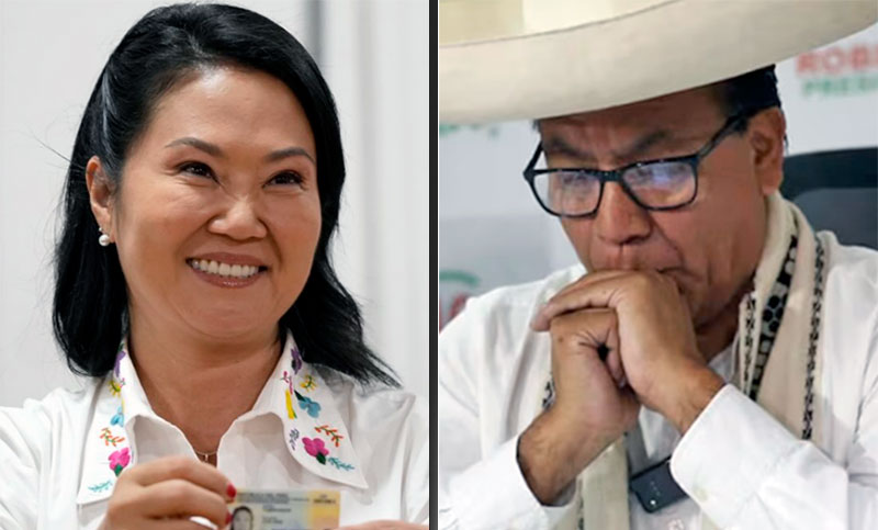 Keiko Fujimori amplía su ventaja por pocos votos mientras Roberto Sánchez denuncia fraude y convoca a una movilización