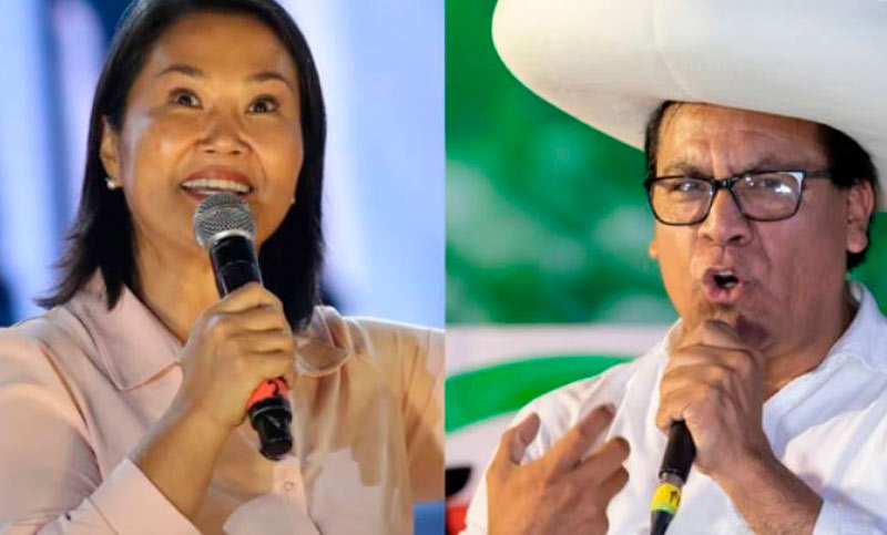Elecciones en Perú: Fujimori y Sánchez se disputan la presidencia en un balotaje que promete ser voto a voto
